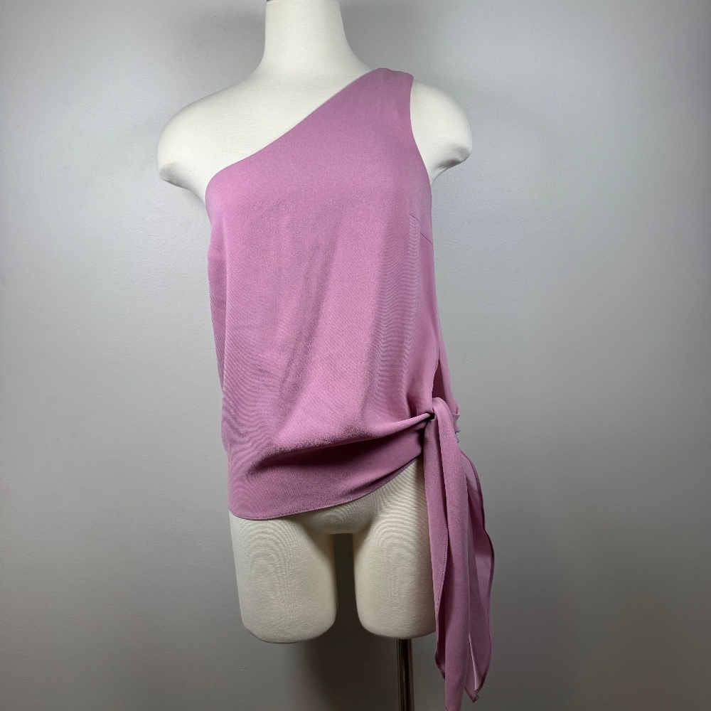 BCBGMaxAzria Asymmetrical Pink Blouse fit Small